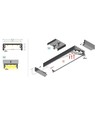 2m aluprofil WIDE24 G/W - Hvid lakeret, påbygning, LED skinne
