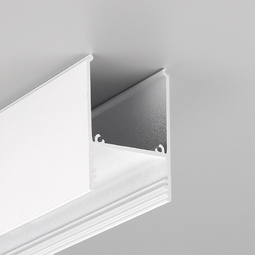 2m aluprofil COMBO30-01 ACDE-9 - Hvid lakeret, påbygning, LED skinne