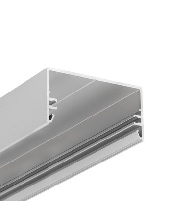 1m aluprofil LOWI C10 - Anodiseret, påbygning, LED skinne