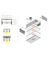 1m aluprofil LOWI C10 - Ubehandlet aluminium, påbygning, LED skinne