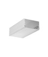 1m aluprofil LOWI C10 - Ubehandlet aluminium, påbygning, LED skinne