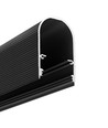 1m aluprofil NAMI23 CD-9 - Sort anodiseret, påbygning, LED skinne