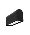 1m aluprofil NAMI23 CD-9 - Sort anodiseret, påbygning, LED skinne