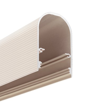 2m aluprofil NAMI23 CD-9 - Beige lakeret, påbygning, LED skinne