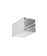 2m aluprofil PHIL53 C10 - Ubehandlet aluminium, påbygning, LED skinne