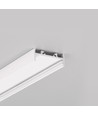 2m aluprofil VARIO30-01 ACDE-9/TY - Hvid lakeret, påbygning, LED skinne
