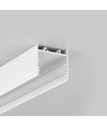 1m aluprofil VARIO30-02 ACDE-9/TY - Hvid lakeret, påbygning, LED skinne