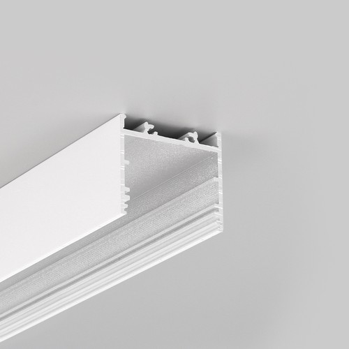2m aluprofil VARIO30-02 ACDE-9/TY - Hvid lakeret, påbygning, LED skinne