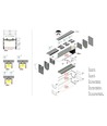 2m aluprofil VARIO30-02 ACDE-9/TY - Hvid lakeret, påbygning, LED skinne