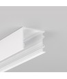 1m aluprofil VARIO30-03 ACDE-9/TY - Hvid lakeret, påbygning, LED skinne