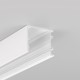 2m aluprofil VARIO30-03 ACDE-9/TY - Hvid lakeret, påbygning, LED skinne