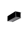 2m aluprofil VARIO30-03 ACDE-9/TY - Sort anodiseret, påbygning, LED skinne