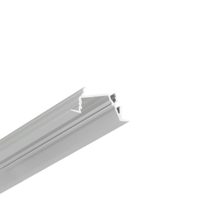 1m aluprofil DIAGONAL14 F/TY - Anodiseret, indbygget, LED skinne
