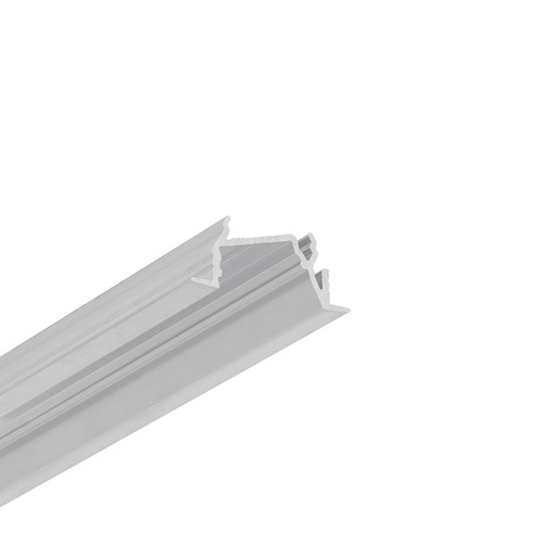 1m aluprofil DIAGONAL14 F/TY - Ubehandlet aluminium, indbygget, LED skinne