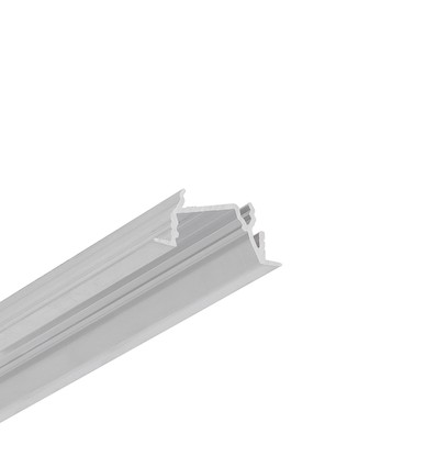 1m aluprofil DIAGONAL14 F/TY - Ubehandlet aluminium, indbygget, LED skinne
