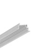 1m aluprofil DIAGONAL14 F/TY - Ubehandlet aluminium, indbygget, LED skinne