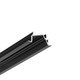 1m aluprofil DIAGONAL14 F/TY - Sort anodiseret, indbygget, LED skinne