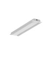 1m aluprofil GROOVE10 BC/UX - Ubehandlet aluminium, indbygget, LED skinne