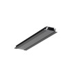 1m aluprofil GROOVE10 BC/UX - Sort anodiseret, indbygget, LED skinne