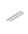 2m aluprofil GROOVE10 BC/UX - Ubehandlet aluminium, indbygget, LED skinne