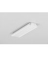 2m aluprofil GROOVE14 EE7F/TY - Hvid lakeret, indbygget, LED skinne