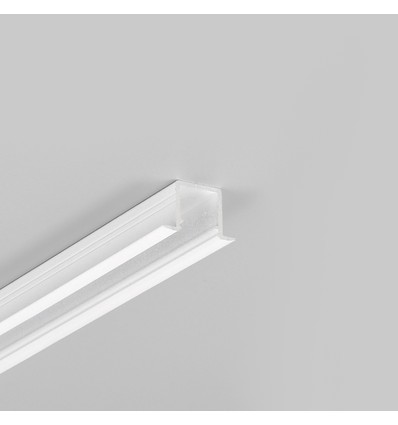 1m aluprofil SMART-IN10 AC2/Z - Hvid lakeret, indbygget, LED skinne
