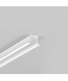 1m aluprofil SMART-IN10 AC2/Z - Hvid lakeret, indbygget, LED skinne