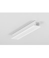2m aluprofil SMART-IN10 AC2/Z - Hvid lakeret, indbygget, LED skinne