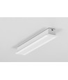 2m aluprofil SMART-IN10 AC2/Z - Hvid lakeret, indbygget, LED skinne