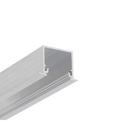 1m aluprofil LINEA-IN20 EE7F/U7 - Ubehandlet aluminium, indbygget, LED skinne