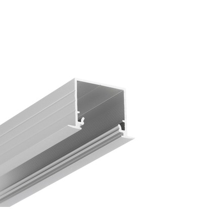 2m aluprofil LINEA-IN20 EE7F/U7 - Anodiseret, indbygget, LED skinne