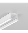 2m aluprofil LINEA-IN20 EE7F/U7 - Hvid lakeret, indbygget, LED skinne