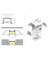 2m aluprofil PHIL RECESSED C10 - Sort lakeret, indbygget, LED skinne