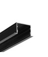 2m aluprofil VARIO30-07 ACDE-9/U9 - Sort anodiseret, indbygget, LED skinne