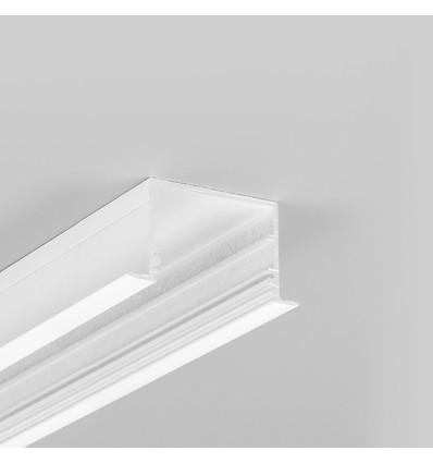 2m aluprofil VARIO30-07 ACDE-9/U9 - Hvid lakeret, indbygget, LED skinne