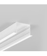 2m aluprofil VARIO30-07 ACDE-9/U9 - Hvid lakeret, indbygget, LED skinne