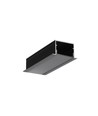 2m aluprofil VARIO30-07 ACDE-9/U9 - Sort anodiseret, indbygget, LED skinne