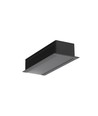 2m aluprofil VARIO30-07 ACDE-9/U9 - Sort anodiseret, indbygget, LED skinne