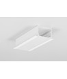 2m aluprofil VARIO30-07 ACDE-9/U9 - Hvid lakeret, indbygget, LED skinne