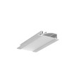 1m aluprofil FLAT8 H/UX - Ubehandlet aluminium, indbygget, LED skinne