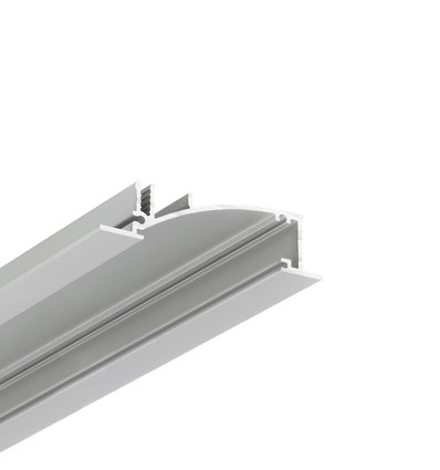 2m aluprofil FLAT8 H/UX - Anodiseret, indbygget, LED skinne