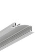 2m aluprofil FLAT8 H/UX - Anodiseret, indbygget, LED skinne