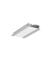 2m aluprofil FLAT8 H/UX - Anodiseret, indbygget, LED skinne