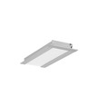 2m aluprofil FLAT8 H/UX - Anodiseret, indbygget, LED skinne