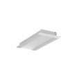 2m aluprofil FLAT8 H/UX - Ubehandlet aluminium, indbygget, LED skinne
