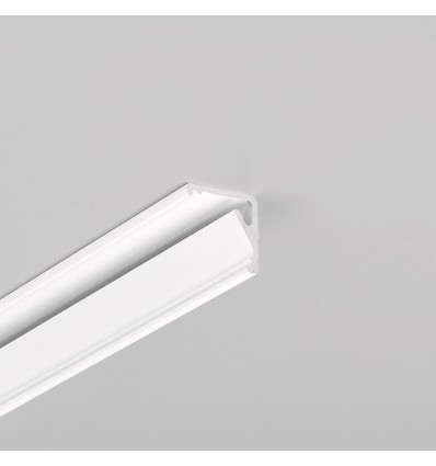 1m aluprofil CABI12 E - Hvid lakeret, hjørne, LED skinne