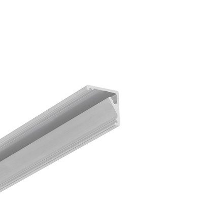 2m aluprofil CABI12 E - Ubehandlet aluminium, hjørne, LED skinne