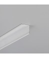 2m aluprofil CABI12 DUO E - Hvid lakeret, hjørne, LED skinne