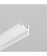 1m aluprofil CORNER12.V2 EF/U - Hvid lakeret, hjørne, LED skinne