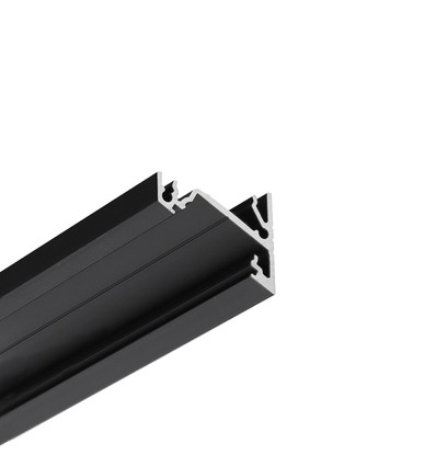 2m aluprofil CORNER14 EE7F/TY - Sort anodiseret, hjørne, LED skinne